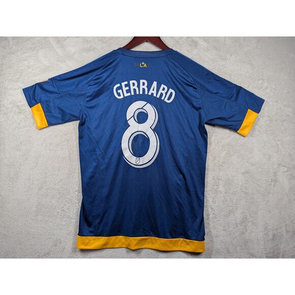 NWT 2015 Adidas MLS LA Galaxy Away Jersey Kit #8 Steven Gerrard Liverpool MEDIUM - Picture 10 of 11